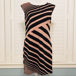 NWT Ann Taylor LOFT striped dress w/ pink zipper-4